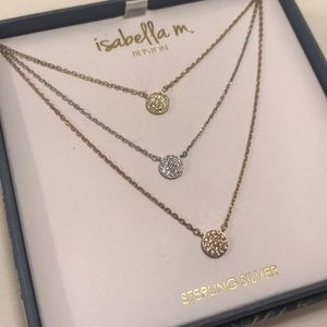 Brand New Three Tier Sterling Silver Necklace